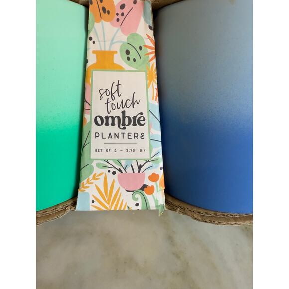 Pair of Ombre Mini Planter Pots - Picture 3 of 3